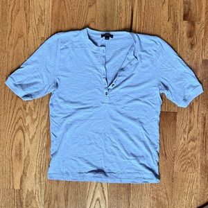 J. Crew Blue Henley T Shirt